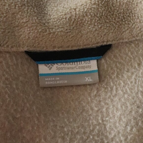 Columbia Men's Sz XL Tan Steens Mountain Sleeveless Full Zip Fleece Vest - Picture 9 of 11